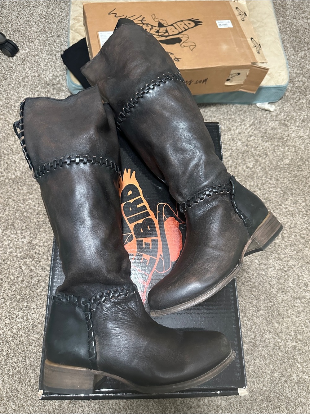 Freebird Rascal Black Leather Boots women’s size 10